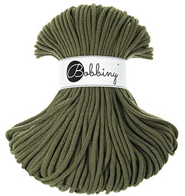 Bobbiny Oeko-Tex Kordel 5mm x 100 Meter für Makramee und Basteln in Avocado