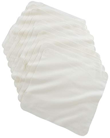 Bio Moltontücher 100% Bio-Baumwolle (kbA) GOTS zertifiziert, Natur, 40 x 40 cm, 10er Set