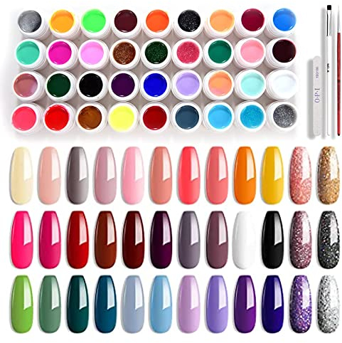 Smalto Unghie comozon 36 Colori, Gel Adesivo Professionale Semipermanenti UV(Standard)