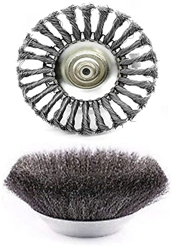Hmpet Testa Decespugliatore,8 inch Spazzola per Decespugliatore A Filo di Acciaio Testa Rifilatore per Utensile per Tagliaerba Disco da Diserbo Rimuovi Erbacce Muschio E Rovi del Giardino