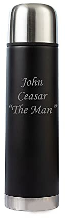 Personalised Black Thermo Flask 500ml - Thermal Flask for Hot & Cold Drinks