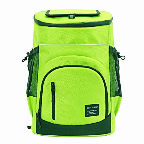 Outplea 30L Kühlrucksack Groß, Auslaufsicherer Isolierte Picknickrucksack für Männer Frauen, Thermo Kühltasche für Strand Camping Outdoor Angeln, Grün