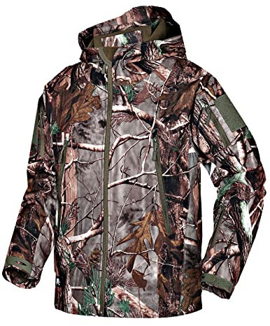 Kelmon Herren Softshelljacke Taktische Jacke Wasserabweisend Militär Jacke Camouflage Jacke Outdoorjacke Warme Winddichte Funktionsjacke