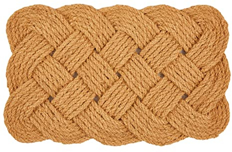 Fußmatte innen natur 45 x 75 cm (Rechteckig) - Natur Pur Kokosmatte robust | Nachhaltige Türmatte recyclebar Fussmatte pflegeleichte Schmutzfangmatte Kokos Fußabtreter antibakteriell Sauberlaufmatte