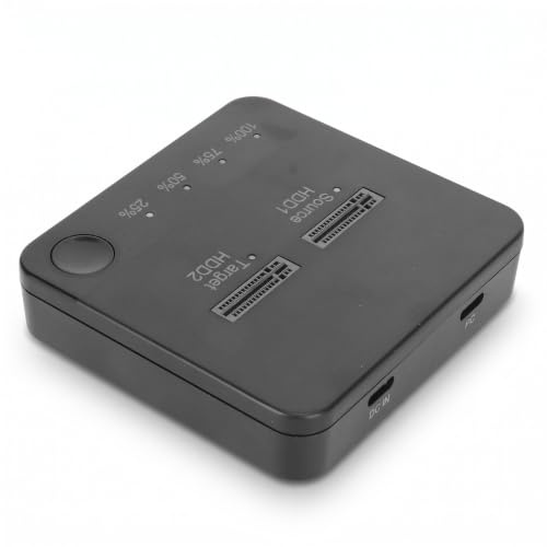 M.2 SSD Duplicator Dual Bay, Type C to M.2 SATA SSD Cloner Docking Station Enclosure Support Offline Clone for B Key or B and M Key 2230 22242 2260 2280 22110 SSDs