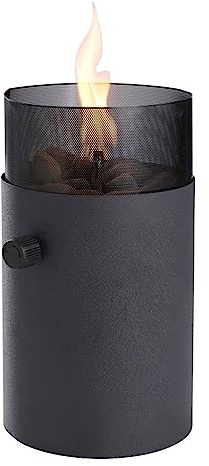 Deko Gaslaterne Outdoor Schwarz Ø 16 x 31cm Gaslampe Gasleuchte Camping Balkon Gas Lampe Leuchte