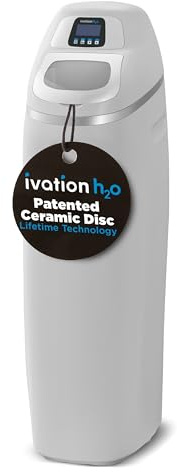 Ivation H2O 40,000 Grain, Water Softener System, Water Softner, with Patented Ceramic Discs, Automatic Whole House Soft Water Regeneration Reduces Magnesium & Hard Minerals & Improves Water Quality