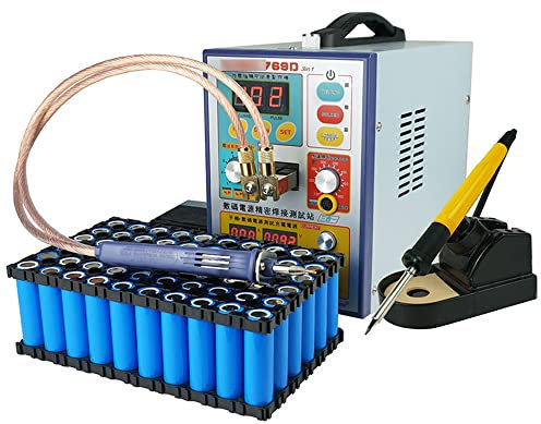 Saldatrice a Punti 769D Saldatrice a Punti con Ritardo di induzione 3,2KW Piccola saldatrice a Punti con Batteria al Litio 18650, per la Saldatura di pacchi Batteria agli ioni di Litio, 110 V-220 V