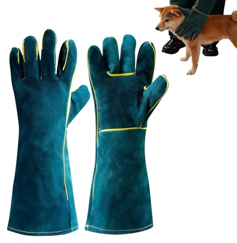 YanBous Gants Anti-Morsure pour Animaux, 40 cm Gants de Travail Anti-Morsure - Gants Robustes pour Animaux, Idéal pour la Soudure, le Toilettage et la Manipulation de Chiens,Chats, Serpents, Lézards