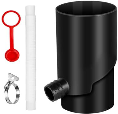 Barril de recogida de agua, recogedor de agua de lluvia, resistente a los rayos UV, juego de recogida de agua de lluvia de peso ligero para recoger el agua de lluvia del canalón para lavar coches y