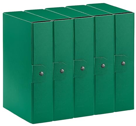 Esselte C28 EUROBOX 5-pack, 390328180 cm, rygg 8 cm, grön, 5-pack, 390328180