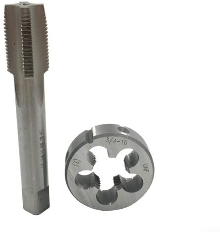 HHOZsafety Set di Maschi e filiere 3/4-16 TPI Filettatura Destra Maschio 3/4-16 UNF Filiera 3/4-16 UNF per plastica lucidata superficialmente