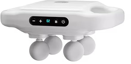 Elitzia Massagepistole für Muskeln 4 Köpfe Gleichzeitige Massagepistole Tiefengewebe Handheld Elektrische Massagepistole für Muskelschmerzlinderung und Schulter Körper Entspannung Leise Bequem 20