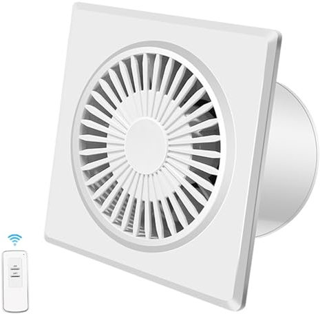 Bathroom Fans - Silent Bathroom Extractor Fan with Remote Control And Check Valve Extractor Fan Extractor Fan Bathroom Glass/wall Mounted for Bathroom Kitchen Toilet Office