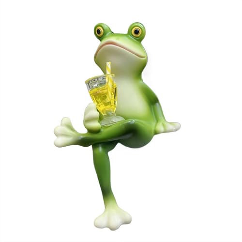 Frosch Blumentopf-Aufhänger, Ornamente, Froschfigur, innovative Frösche, Gartendekoration, Miniatur-Frosch-Figuren, Basteln für Zuhause, Tisch, Büro, Wohnzimmer, Schreibtisch