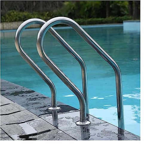 GXXINGIN Heavy Duty Stainless Steel Swimming Pool Ladder, Non-Slip 2/3 Step Design with Handrail, Durable 1.2mm Tube Wall, Safe & Reliable Pool Access Solution, Silver Finish