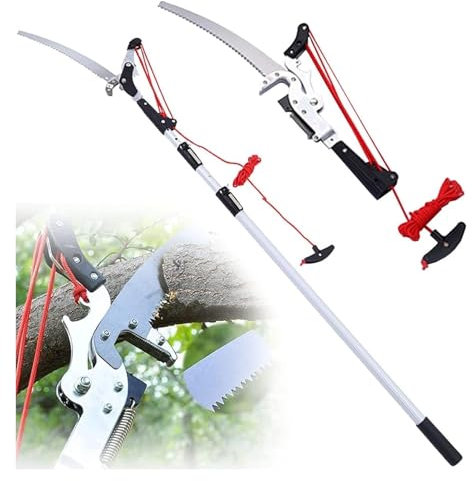 Podadora telescópica de árboles, sierra manual extensible resistente para recortar sin esfuerzo ramas y hojas altas