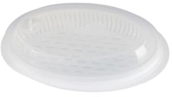 UTHCLO Cuiseur Vapeur Micro-ondes pour Poisson avec Couvercle Assiette Polyvalente à Vapeur Conserve Humidité et Rapide Ustensile Cuisine Pratique pour Maison