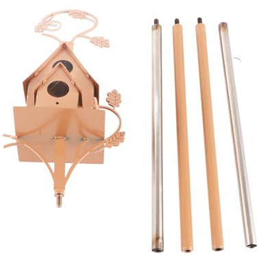 Riuulity Birdhouse Garden Stakes, Metal Bird House, Ideal for Indoors and Outdoors, Ideal for Garden Decor (4)