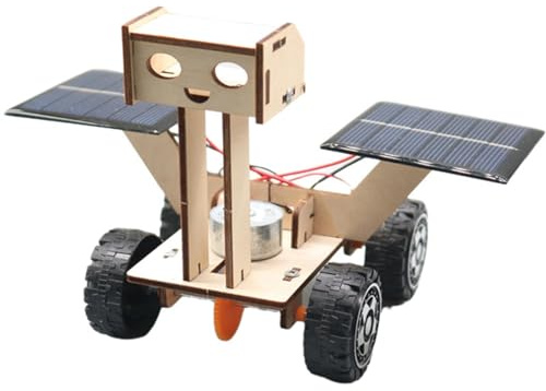 Generic Solar Lunar Rover Toy Träpussel Bilmonteringsmodellsats Gör Det Själv Vetenskapsexperiment Undervisningsverktyg för Barn Skola Klassrum Hem
