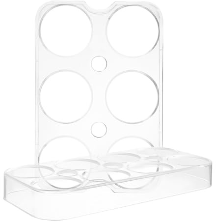 Toddmomy Portauova Organizer per Frigorifero Ampio Spazio 6 o 8 Scomparti Antiscivolo 2 Pezzi in Plastica per Cucina e Casa