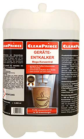 Geräte - Entkalker 5 Liter | Geräteentkalker Kaffeemaschinen Bügeleisen Kaffeevollautomaten Kaffeemaschinenentkalker |ca. 80 Anwendungen