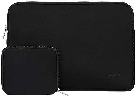 MOSISO 15 Pollici Custodia Laptop, 15 Pollici Borsa PC Compatibile con MacBook Air 15 M4 A3241 M3 A3114 M2 A2941 2025-2023, dell XPS 15, Neoprene Borse Computer con Custodia Piccola, Nero