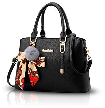 Nicole&Doris Women Handbag Crossbody Working Totes Satchel Shoulder Bag for Women Ornament Bowknot Soft PU
