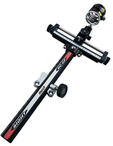 SHARROW Bogen Anblick Visier Bogenvisier Compoundbogen Sight Zubehör 1.0/0.75/0.5 Optische Faser 8X /6X /4X Objektiv (Schwarz, 0,5 (4X))