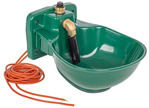VOSS.farming beheizte Tränke Thermo P25-230V Plus mit Rohrbegleitheizung, 72 Watt, 230V Anschluss möglich, automatisches Thermostat, Spezialkunststoff, Frostschutz
