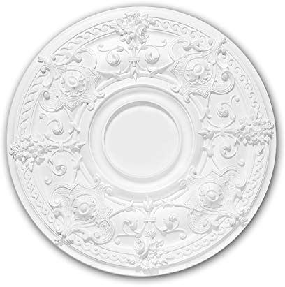 Profhome Rosace 156040 Ø 70,7 cm x 4,6 cm Mousse de polyuréthane rigide prétraité