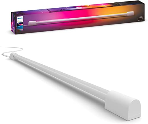 Philips Hue Play Gradient Light Tube weiß 75cm, 1100lm, Surround-Beleuchtung, bis zu 16 Mio. Farben, einstellbare Lichteffekte, steuerbar via App, für Fernseher geeignet