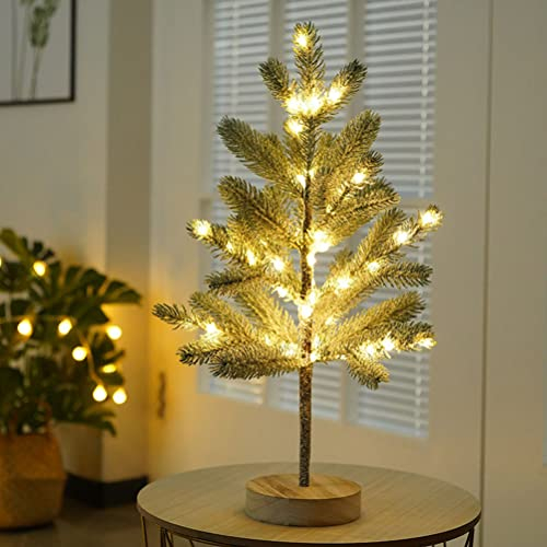 OOWOKS LED Lichterbaum Weihnachtsbaum Lichter 50cm 50 Stück Warmweiß LED Lichterkette Tannenzapfen Licht Batteriebetrieben Innen & Außen Deko für Party Hochzeit Garten Balkon Deko
