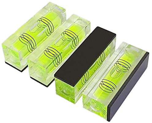 YMGBHNKJLS Magnetische Mini Wasserwaage, 52 x 15 x 20 mm, Dreireihige Horizontal Wasserwaage, Hochpräzise, 4 Stück