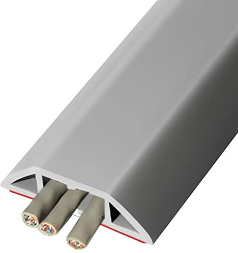 Kabelkanal Kabelschlauch Kabelmanagement Kabelunterbrecher für Bodenkabel, Wasserdicht dick PVC abziehen und aufkleben Kabelmanagement, Lager Teppich, Tier-/Kinderschutz