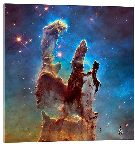 Posterlounge Säulen der Schöpfung im Adlernebel Acrylglasbild von NASA 100 x 100 cm Wandbilder Wanddeko