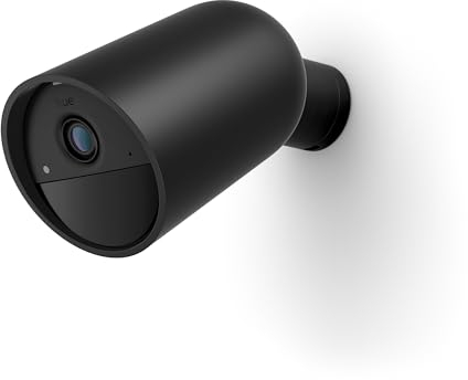 Philips Hue Secure Battery Powered Smart 1080p Home Security Camera, Indoor or Outdoor, Easy to Install, Two-Way Talk, Works with Security Center in the Hue App, Black