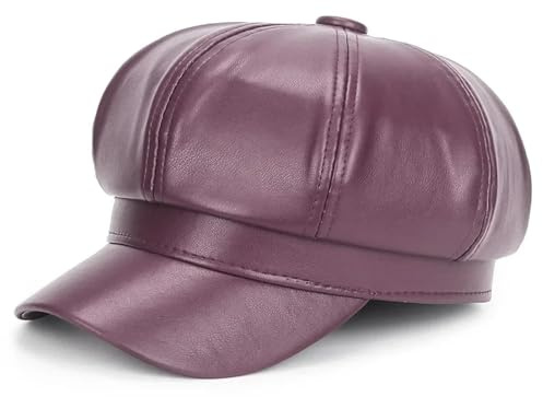 SOYNIA Barett Baskenmützen Für Herren Damen Berets Mütze Mütze Im Freien Einstellbar Damen Casual Lady Cap Hut Für Frauen OneSize Lila