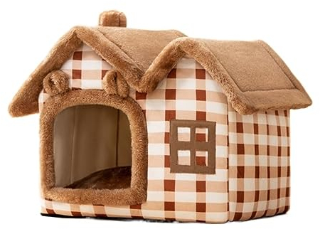 Hundebett Katzenbett Katzen Bett Runde Katzenbetten, Weiches, Langes Plüsch-Hundebett Für Haustierprodukte, Kissen, Katzenbett, Katzenmatte, Schlafsofa Katzenkorb Hundematte ( Color : D , Size : 32*40