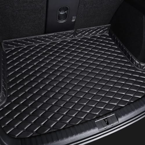 GIISH Hochkantige,rutschfeste,Individuelle Kofferraummatte für Dongfeng Forthing T5 EVO 2021 2022 2023,hintere Kofferraummatte,Pu-Leder,1 Stück,Black-Black