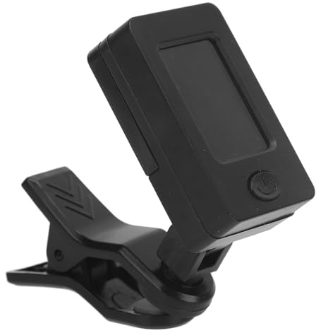 Clip-On-Tuner, LCD-Display, Hohe Empfindlichkeit, 8C, Universeller Multifunktionaler Elektrischer Tuner für Gitarre, Bass, Ukulele, Violine, Kompakt und Leicht