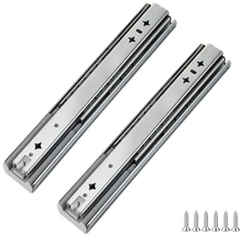 SWAYVES 1 Paar Soft-Close-Schubladenschienen, Kugellager, Hochleistungs-Vollauszug-Schubladenschienen, Kommode, Küchenschrank, Schubladenführung/Stainless Steel/25Cm/10Inch