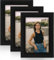 Cornice Foto 10 x 15 cm (6 pollici) - Set di 3 cornici - Cornice in legno - Cornici per poster adatte per appenderle al muro o per decorare la scrivania(nera)