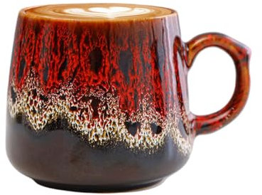 Jeruytgh Tasses à café en céramique | Tasse à thé Jumbo | Gobelet à eau | Tasse à café | Tasses à thé et café | Matériau 100 % naturel de haute qualité pour le bureau et la maison pour les amateurs de