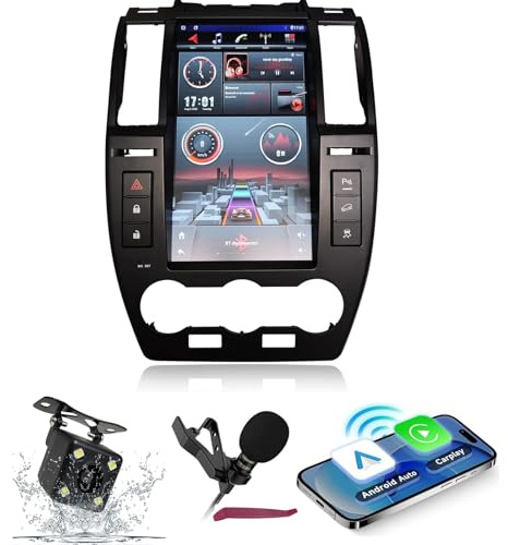 Android 15 Car Radio Navi for L-and Rover Freelander 2 2005-2015 13.6Screen Car Multimedia Player with Carplay GPS Navigation Bluetooth 5.0 HIFI FM 5G-WiFi SWC DSP MIC Camera,4G+64G