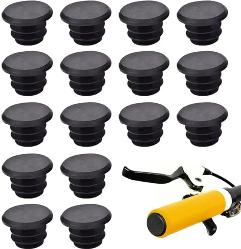 QEQSHQO Lenkerstopfen Rennrad Lenkerendstopfen, 16 Stück Fahrrad Lenker Endkappen Schwarz, MTB Lenkerstopfen Kunststoff, Bar Ends für Mountainbike und Rennrad Lenker