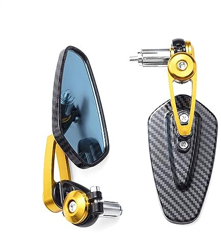 Motorrad Lenkerendenspiegel Motorrad 7/8 22mm Rückspiegel Für K&AWASAKI Für Z125 Pro Für Z650 Für Z750 Für Z800 Für Z900 Für Z1000 Für ER6N Für ER6(4)