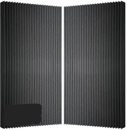 TYNXK Akustische Paneele 1/2 Packung 48x24x2 Keile Fliesen Akustikschaumstoff mit hoher Dichte Studioschallabsorption Schalldämmplatten Große Größe(2pcs)