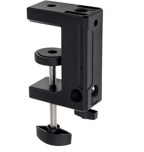 OriGlam C-Clamp Desktop Clamp with 1/2 inch Hole, Adjustable Plastic Mounting Desk Clamp for Desktop Swing Arm Magnifying Lamp Microphone Camera Mounting Bracket