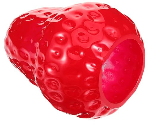 Cabilock Vase Verre Forme Fraise Décoration Maison Moderne Décor Bureau Pot Plante Ludique pour Fleurs Et Arrangements
